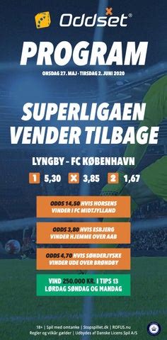 oddset program|danske spil odds programblad.